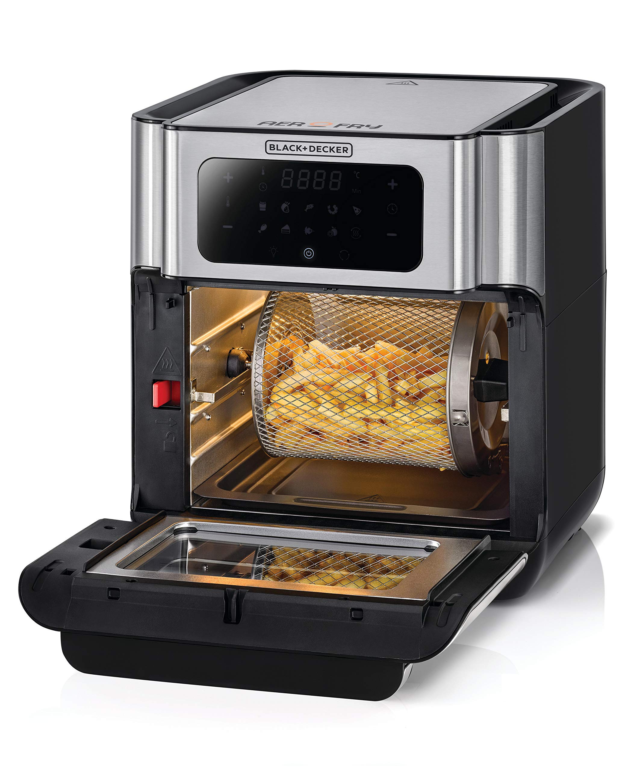 Black & Decker XL Digital Air Fryer Oven 1500W 12L, 10 Presets 360° Rapid Air Convection من بلاك + ديكر 1500 واط سعة 12 لتر، 10 اعدادات مسبقة وتقنية الحمل الحراري السريع 360 درجة للتحكم Black & Decker XL Digital Air Fryer Oven 1500W 12L, 10 Presets 360° Rapid Air Convection من بلاك + ديكر 1500 واط سعة 12 لتر، 10 اعدادات مسبقة وتقنية الحمل الحراري السريع 360 درجة للتحكم
